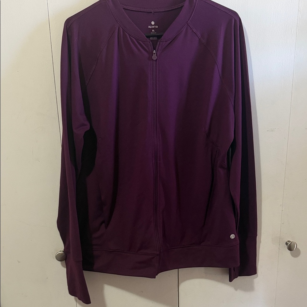 Apana Plum Purple Full-Zip Athletic Jacket